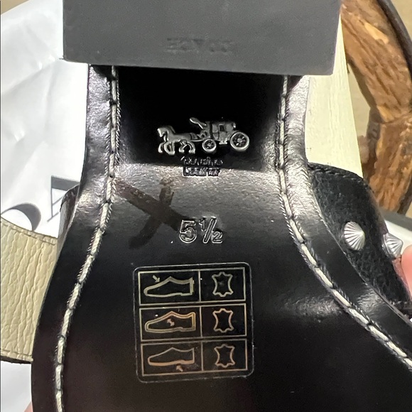 Coach Women's Black and Cream Heels NWOTS, New in the box - Picture 10 of 10